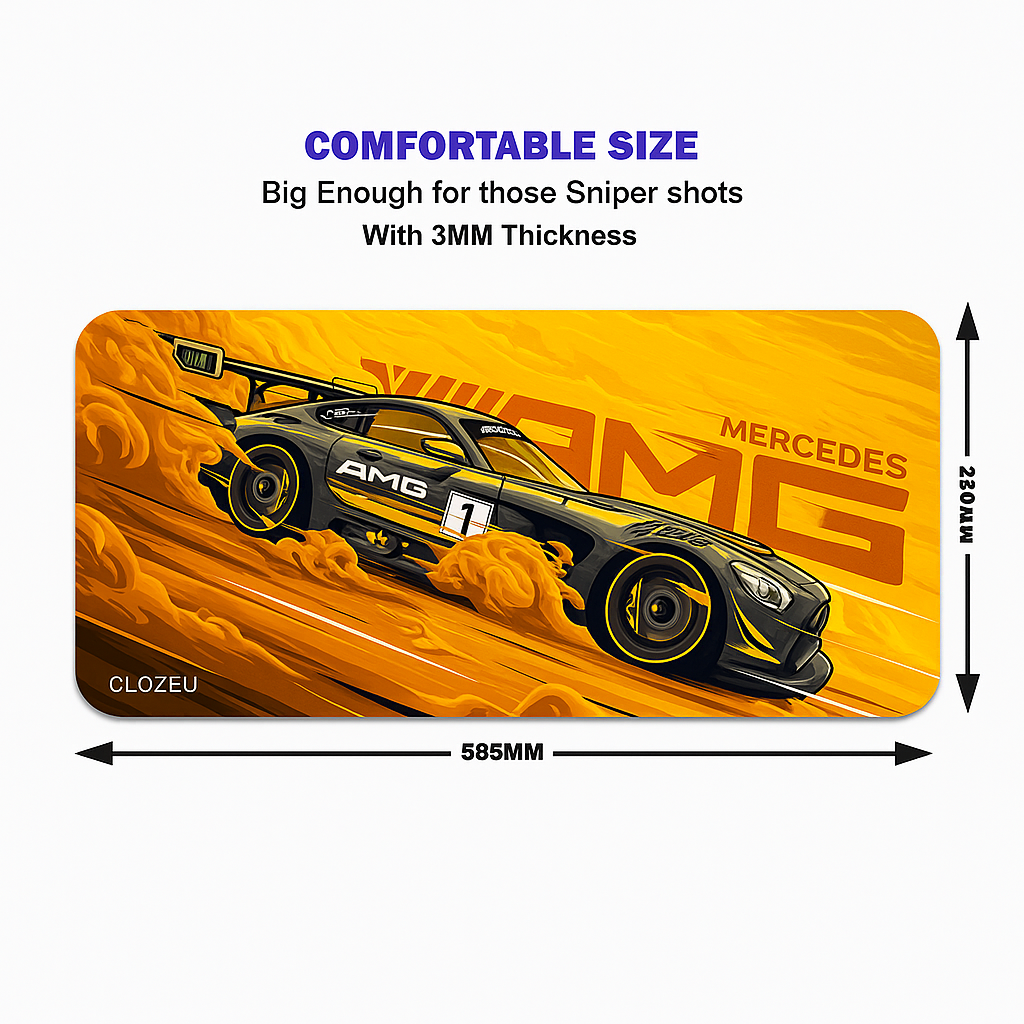 Mercedes-Benz AMG Drift Desk Mat – Yellow Edition