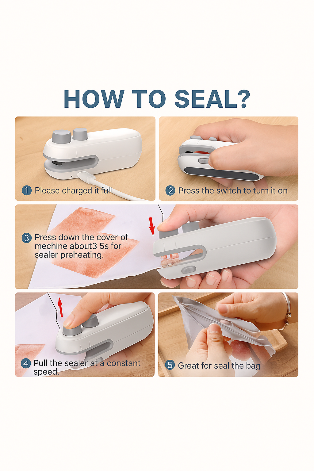 Portable Plastic Bag Sealing Machine
