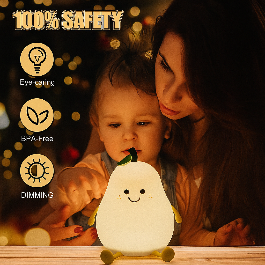 Pear Cute LED Nursery Nightlight Lamp