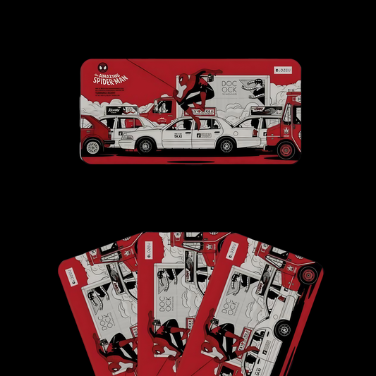 Spider-Man Red City Traffic Desk Mat – Anti-Slip UHD Table Pad for Office & Gaming