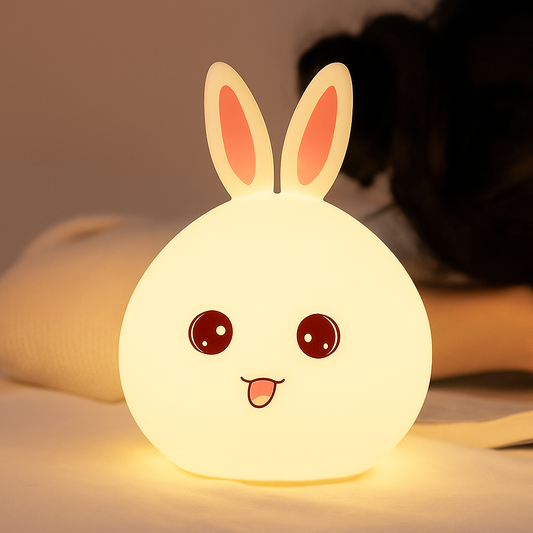 Silicone Cute Little Rabbit LED Night Lamp