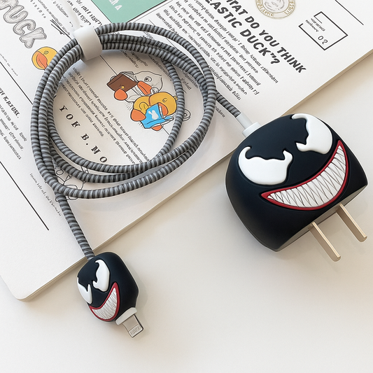 Protective case for 18W-20W iPhone Charger Adapter (Venom Edition)