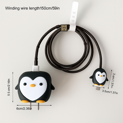 Protective case for 18W-20W iPhone Charger Adapter (Penguin Edition)
