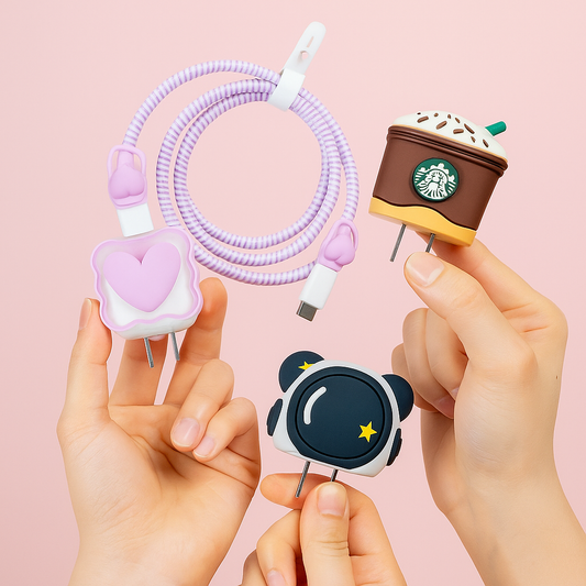 Protective case for 18W-20W iPhone Charger Adapter (Startbucks - Heart - Moonlight Edition)